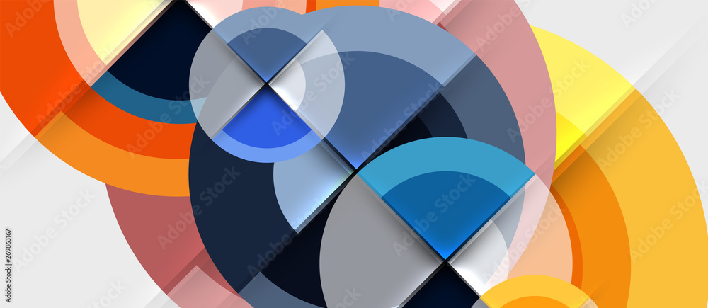 Obraz premium Circular geometrical design template