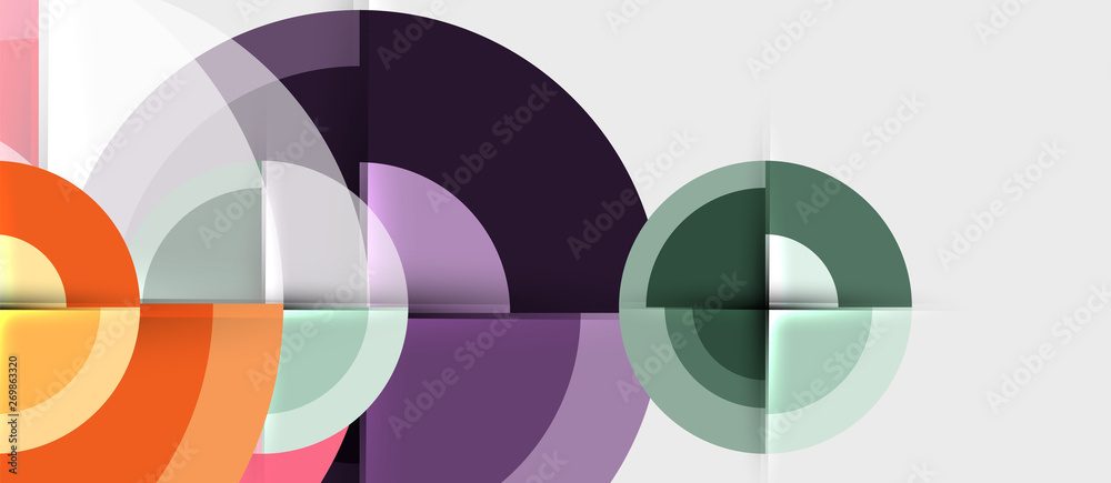 Geometric design abstract background - circles