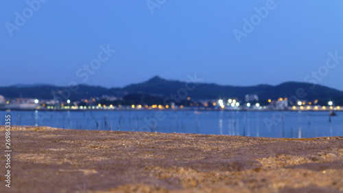 Landscape of Vilagarcia de Arousa  village of Pontevedra. Galicia Spain