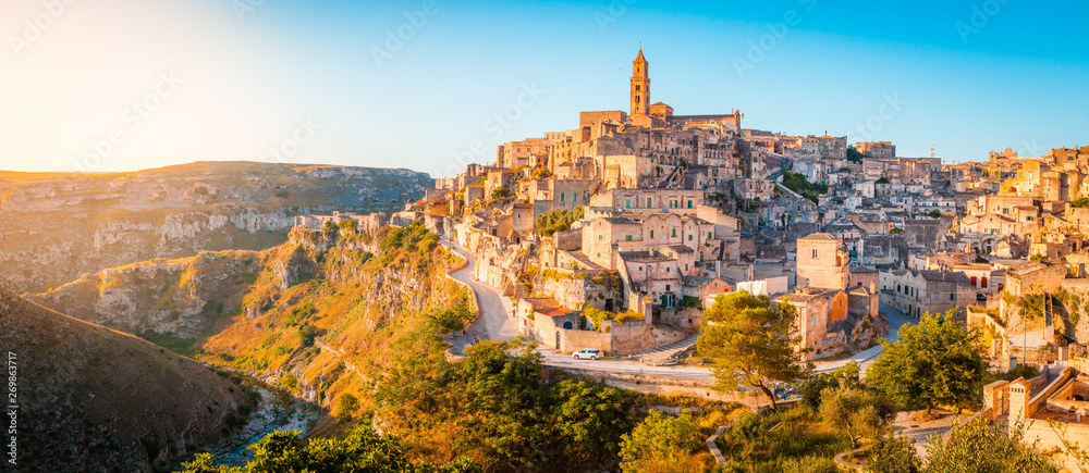 Sassi di Matera at sunrise, Basilicata, Italy