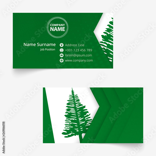 Norfolk Island Flag Business Card, standard size (90x50 mm) business card template.