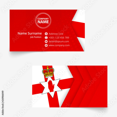 Northern Ireland Flag Business Card, standard size (90x50 mm) business card template. photo