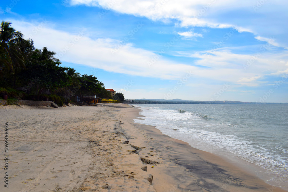 Exotic landscapes of Asia.  Stunning views of the sea. The Beaches Of Vietnam.  The tourist resort of Mui Ne .