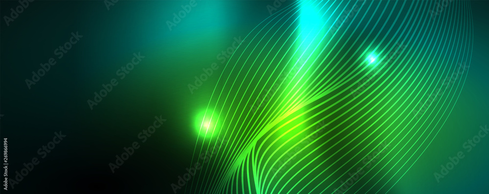 Shiny neon vector wave line abstract background, motion concept Shiny neon vector wave line abstract background, motion concept