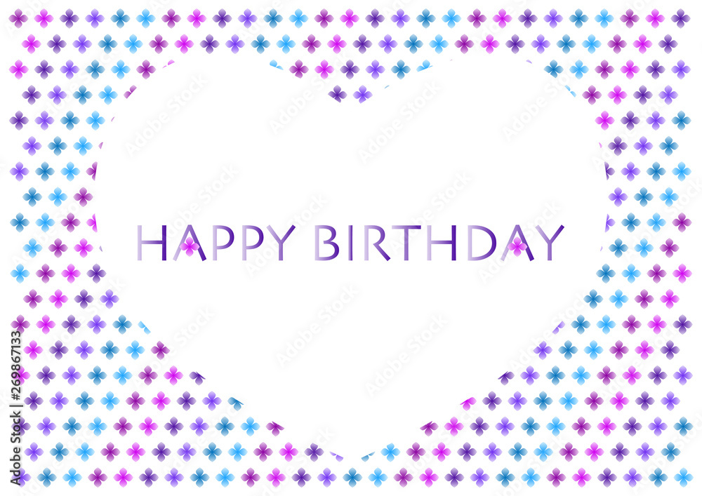 Happy Birthday 誕生日 花柄 デザイン イラスト Stock Vector Adobe Stock