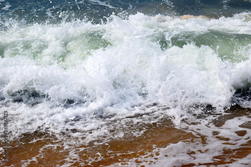 Sea foam. A spray of water. Sea coast. © kseny90