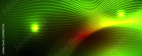 Shiny neon lines techno magic futuristic background, magic energy space light concept, abstract background wallpaper design