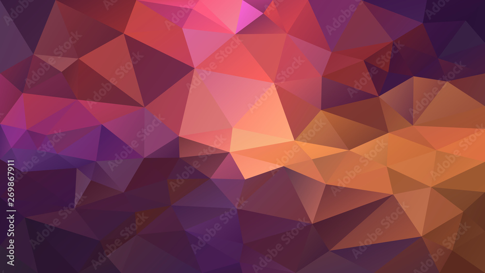 vector abstract irregular polygon background - triangle low poly pattern - dark purple violet hot pink magenta orange color vector abstract irregular polygon background - triangle low poly pattern - dark purple violet hot pink magenta orange color