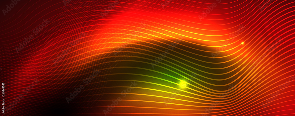 Shiny neon vector wave line abstract background, motion concept Shiny neon vector wave line abstract background, motion concept