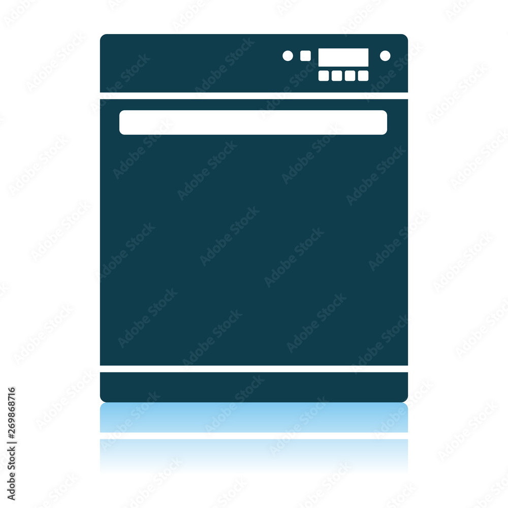 Kitchen Dishwasher Machine Icon Kitchen Dishwasher Machine Icon