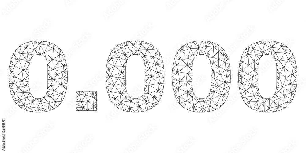 Mesh vector 0.000 text. Abstract lines and points are organized into 0.000 black carcass symbols. Linear frame 2D polygonal mesh in vector EPS format.