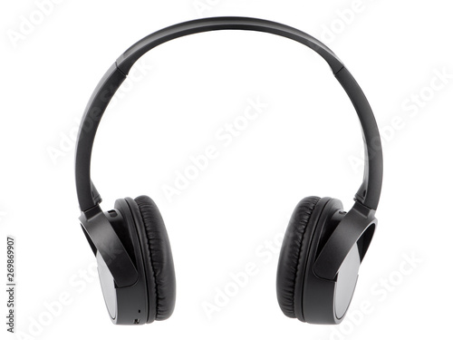 Black wireless headphone