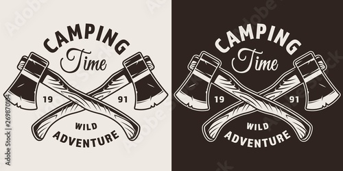 Monochrome camping season print