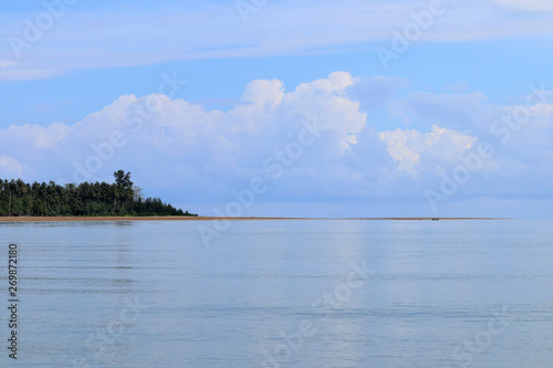 Sea bay with mountains - Santubong Borneo Sarawak Malaysia Asia