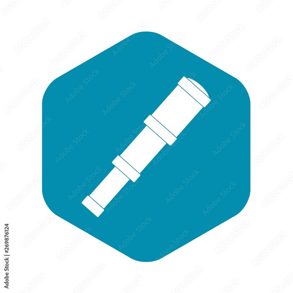 Spyglass icon. Simple illustration of spyglass vector icon for web Spyglass icon. Simple illustration of spyglass vector icon for web
