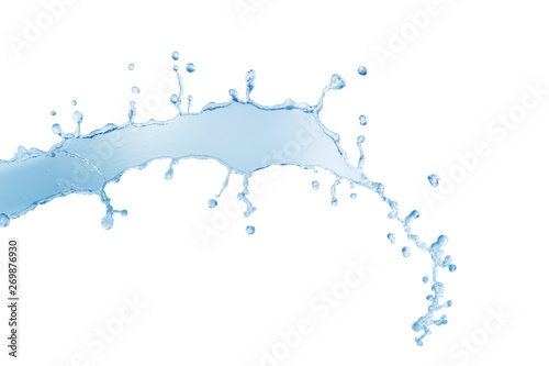 water splash isolated on white background  beautiful splashes a clean water 