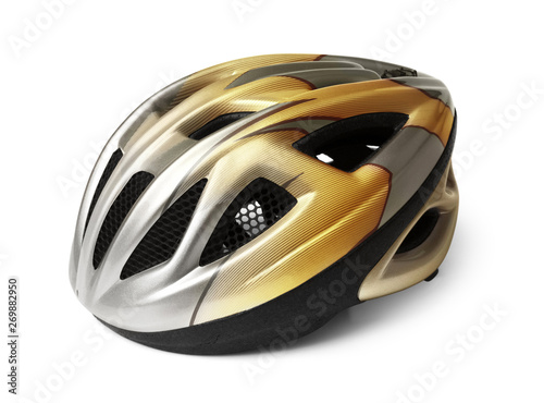 bicycle helmet on white background
