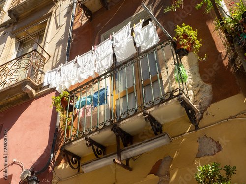 The streets of Cagliari in Sardinia photo