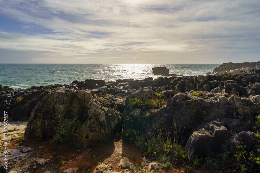 Urlaubsort Cascais mit seiner spektakulären Küste am Atlantik in der Nähe von Lissabon, Portugal