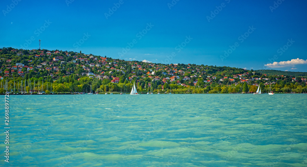 Sailboat on lake Balaton 