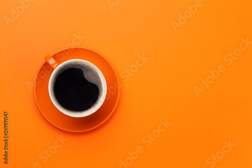 Orange coffee cup