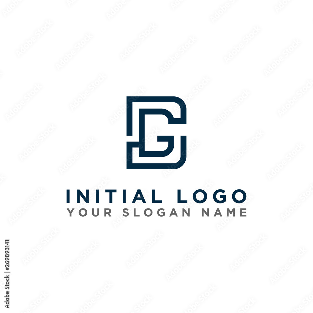 logo design inspiration for companies from the initial letters of the DG logo icon. -Vector