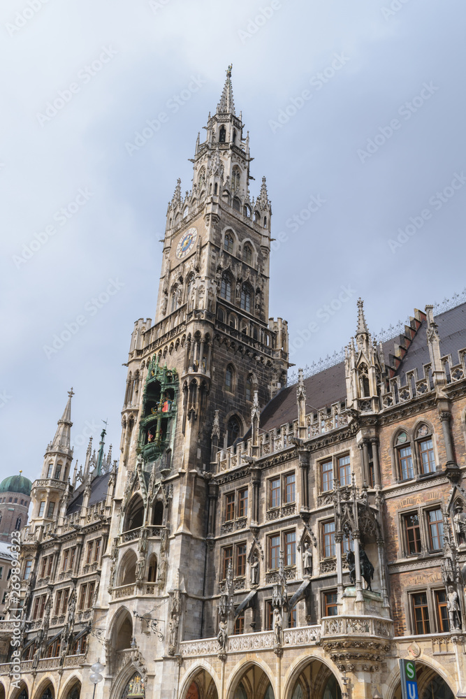 New town hall tower at Marienplatz, Munich
