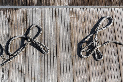 Two ropes on the pier