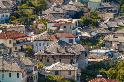 Historical UNESCO protected town of Gjirocaster , Southern Albania photo