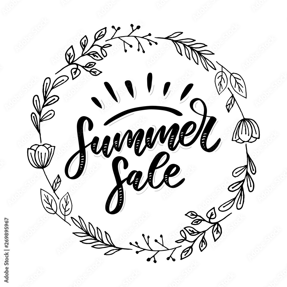 Vector word sale .Letters made of flowers and leaves Summer sale Holiday Flyer Banner Poster Summer sales Vector word sale .Letters made of flowers and leaves Summer sale Holiday Flyer Banner Poster Summer sales