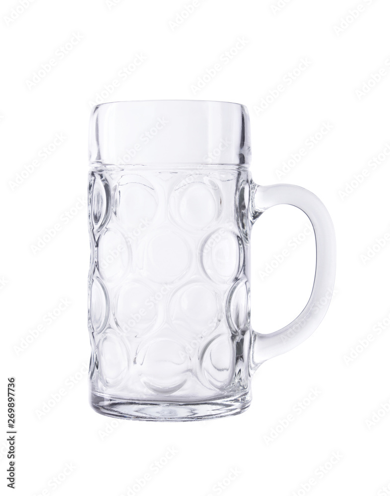 Empty beer glass isolated on white Empty beer glass isolated on white