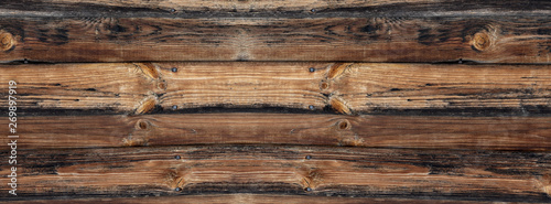 Banner сracked dirty shabby wooden old texture.