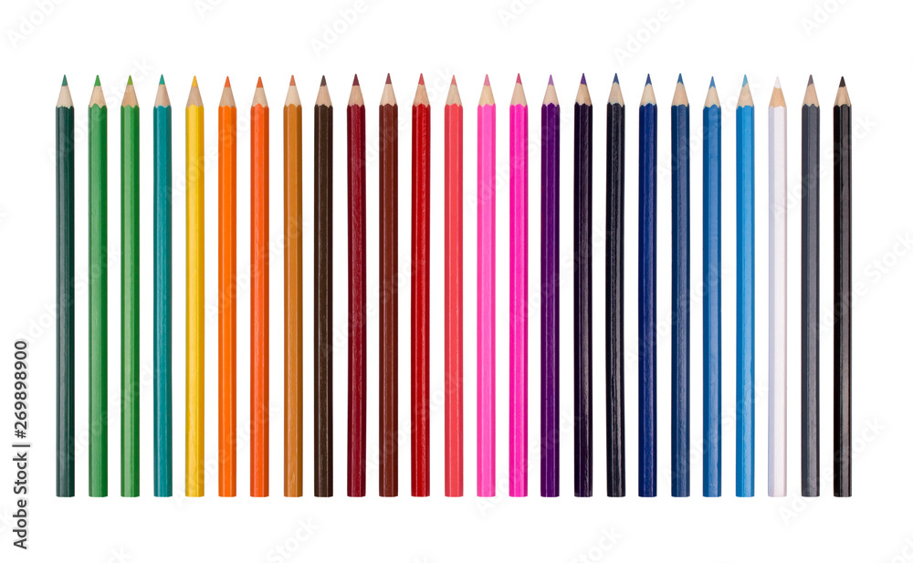 Obraz premium Color pencils isolated on white