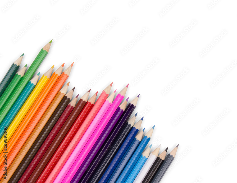 Color pencils isolated on white Color pencils isolated on white