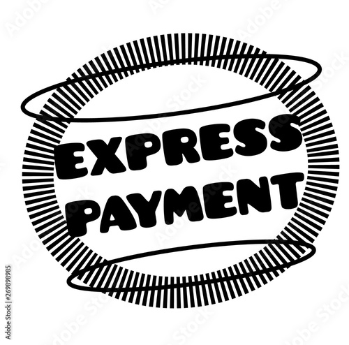 EXPRESS PAYMENT stamp on white