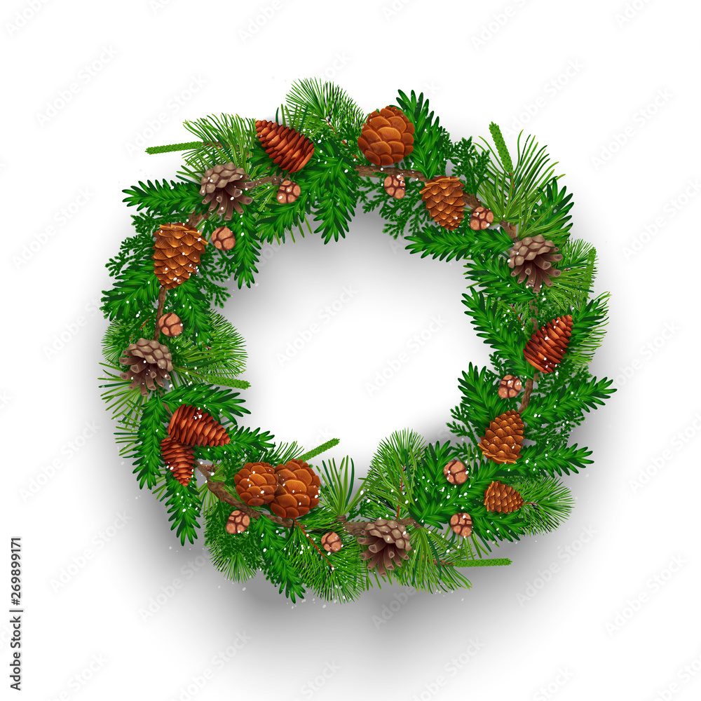 Fir Needle Wreath Composition Fir Needle Wreath Composition