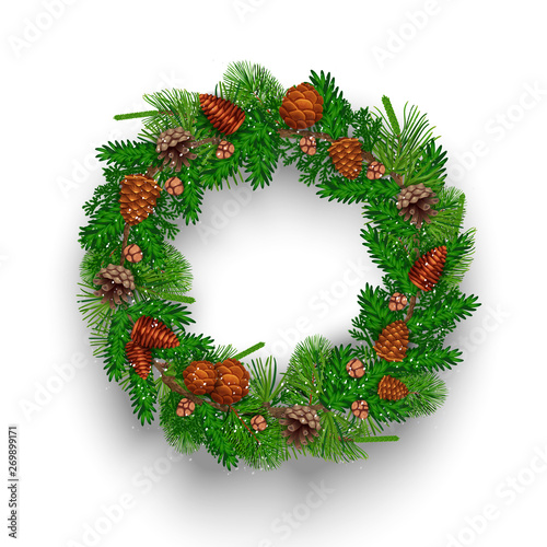 Fir Needle Wreath Composition