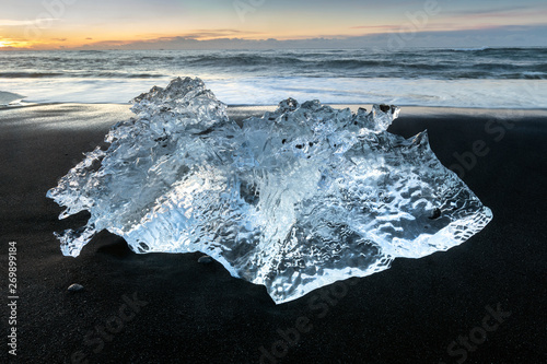 Diamond beach, Jokulsarlon ,Iceland.