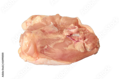 Piece of fresh chicken meat isolated on white