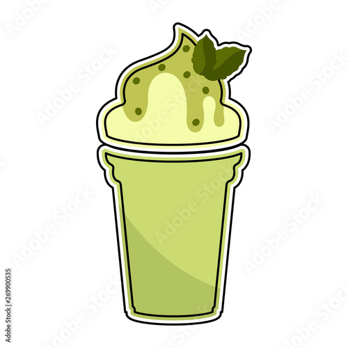 Isolated colored lemon frappe icon on white background - Vector