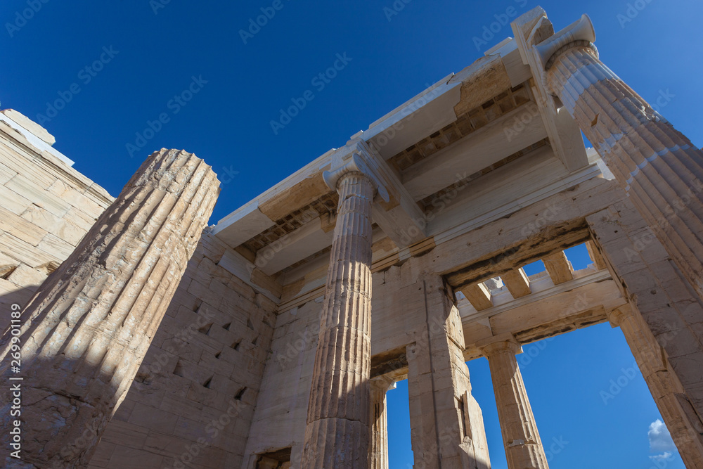 Detail of columns in the Acropolis Propylaea Detail of columns in the Acropolis Propylaea