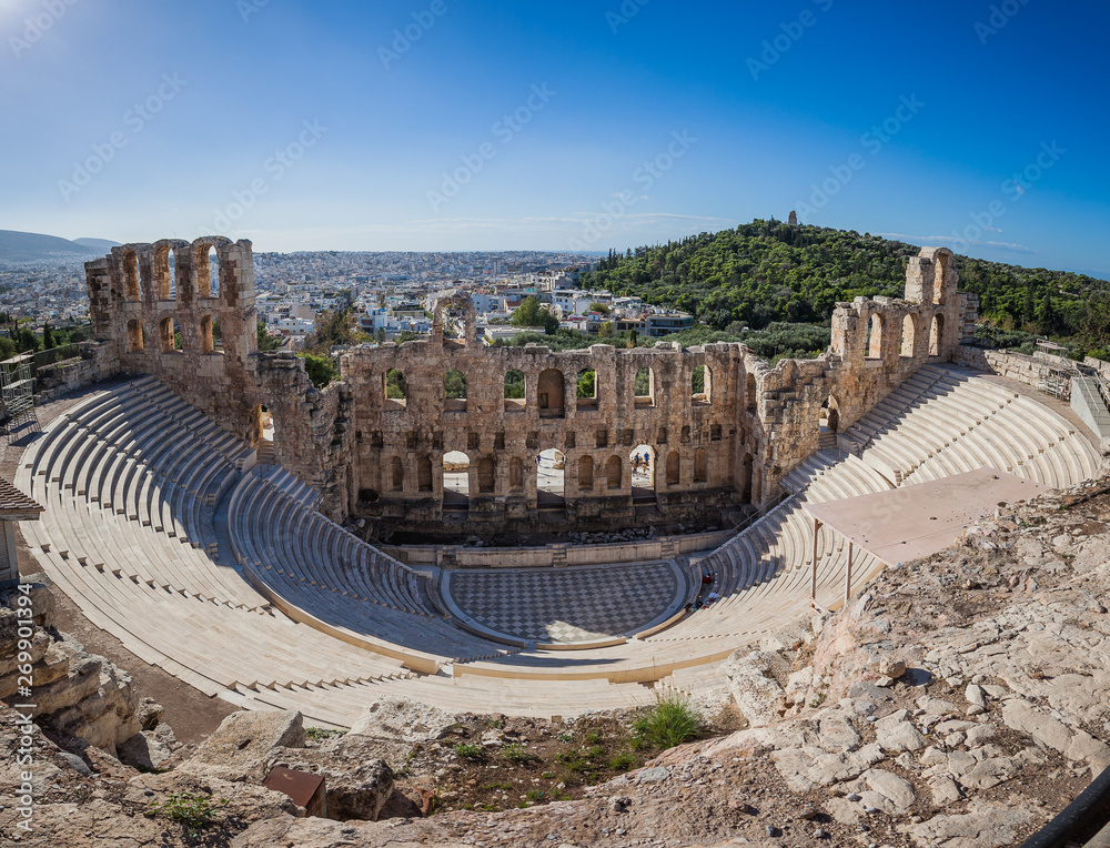 Panorama of Odeo of Herod Atticus, Athens Acropolis