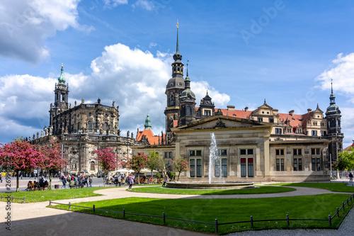 Dresden Cathedral (Katholische Hofkirche) and Dresden Castle, Germany