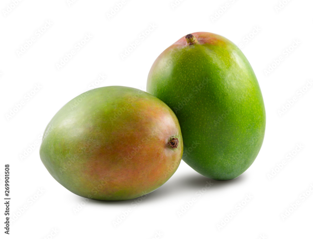 two mango isolated on a white background two mango isolated on a white background