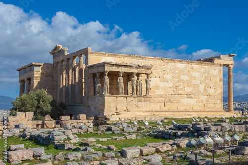 The Erechtheum, temple dedicated to the goddess Athena Poliade
