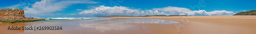 Panorama from Carapateira beach in the Algarve Portugal