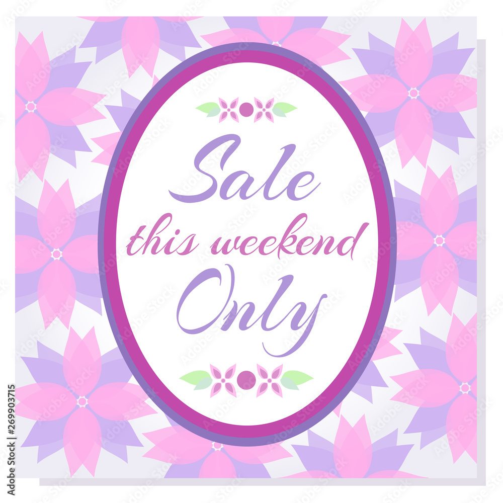 Naklejka premium Spring Sale vector banner.