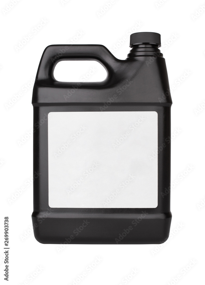 Plastic canister for machine oil isolated Plastic canister for machine oil isolated