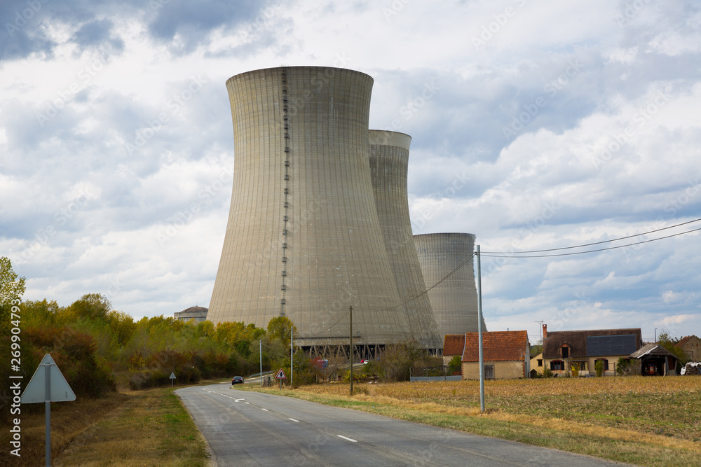 Concrete towers of Nuclear Power Plant