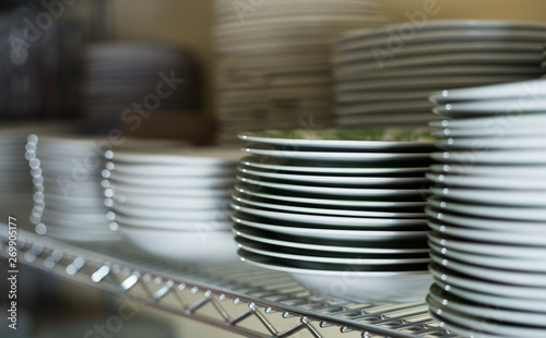 image of different fragile plates for eating